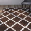 Tapis brun à motif géométrique Tangires-21769454