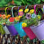 Décoration de jardin en métal avec piquets de jardin 6 pièces