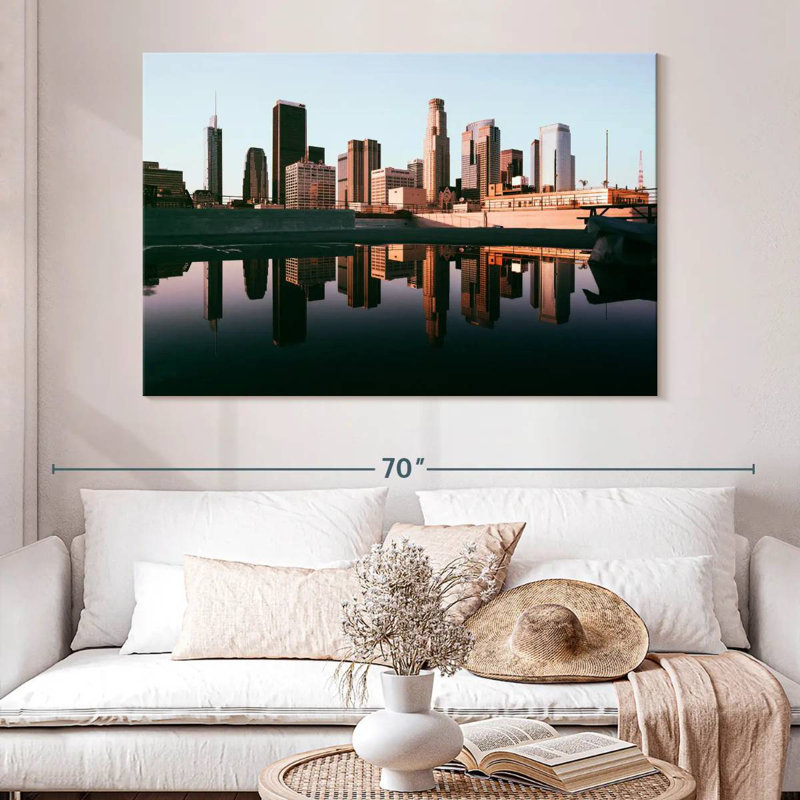Sebbie Los Angeles Skyline Reflection, 34" H x 51" W