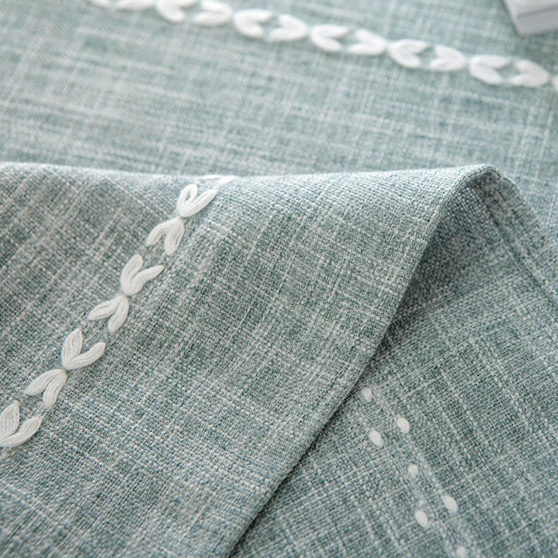 Furey High-Quality Rectangle Cotton and Polyester Tablecloth, Light Blue