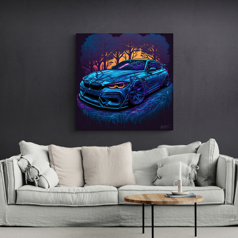 Reproduction sur toile tendue surréelle de la série 3 AMG I par Maki, H 15 po x l 15 po x P 1,5 po