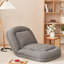 Lit triple pliable gris avec 18 options réglables, fabrication en métal, rembourrage en coton, multifonctionnel dans différentes utilisations, petit paquet de couleur, réglages, cadre, pour réduction