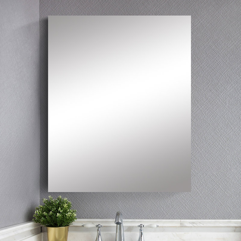 Eiserman W 30'' H Frameless Medicine Cabinet Mirror 3 Fixed, 30" H x 24" W x 3.9" D, Left