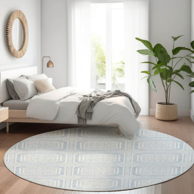 Machine Washable Indoor/Outdoor Claudian ACN1462 Sky Rug