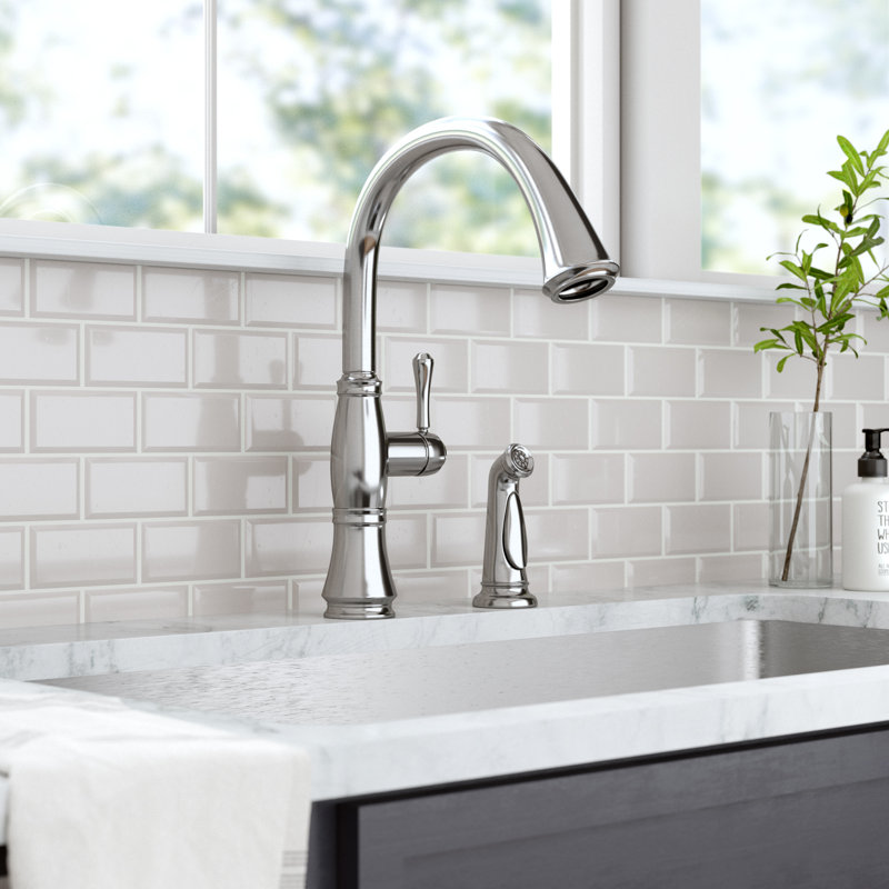 Cassidy Single Handle Kitchen Faucet with Diamond Seal® Technology and With Accessories, Chrome