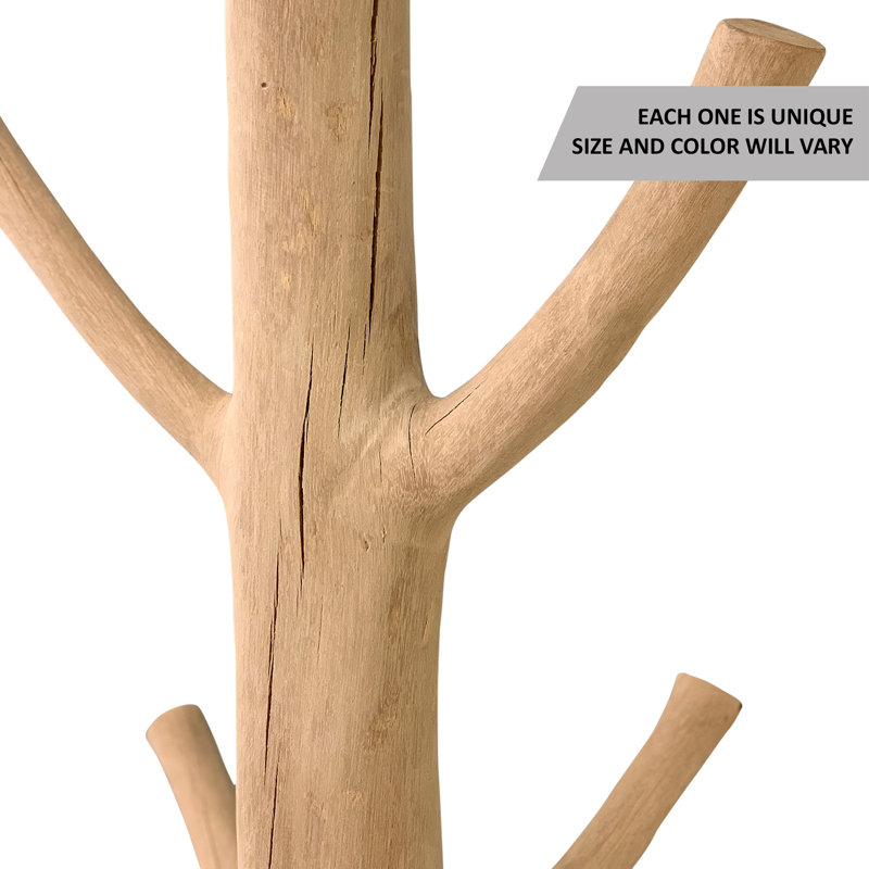 Solid Wood 16 in. Hall Tree