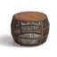 Table d'appoint ronde en bois d'acacia avec structure en corde tissée à la main, plateau en bois massif durable, capacité de poids de 150 lb, aucun assemblage requis, table d'appoint résistante aux intempéries pour le patio, la cour arrière, le salo