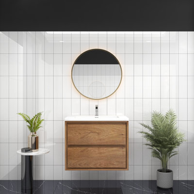 Meuble-lavabo mural simple l 29,5 po x P 19,6 po x H 21,75 po Prashant