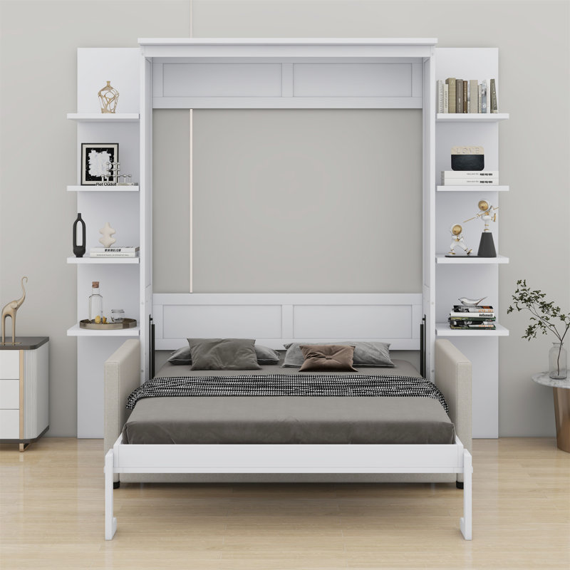 Lit escamotable mural avec canapé Murphy, White