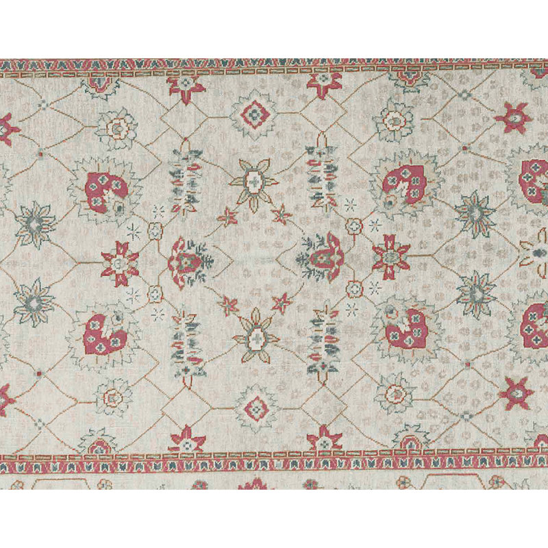 Tapis beige et doré de haute qualité noué à la main