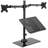 VIVO Laptop and Dual Monitor Desk Stand with Glass Base, Fits up to 32" Screen