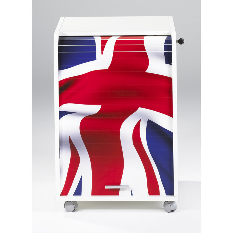 Graziella 1 -Door 2 -Drawer Filing Storage Cabinet, White