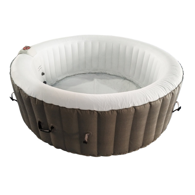Spa gonflable en vinyle 130 jets pour 6 personnes Aleko, Brun