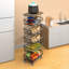Étagère de rangement multifonctionnelle à 6 niveaux l 15,8 po x H 45,5 po avec tablette supérieure et roulettes-79616008
