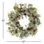 Couronne en PVC 22 po Winter Cedar, Pinecone, Eucalyptus et Brown Jingle Bell