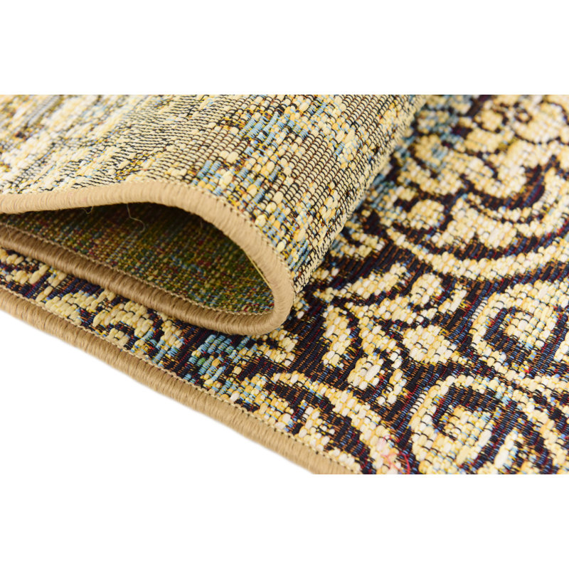 Tapis intérieur / extérieur beige Newt, Rond 8 pi