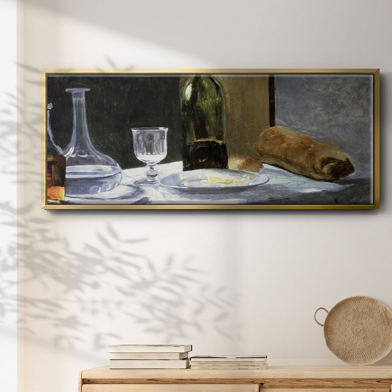 Nature morte avec des bouteilles, 1862 - toile encadrée, H 24 po x l 60 po