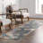 Pastel Lacasa Gray Purple Blue Abstract Cotton Chenille Area Rug-2110487105