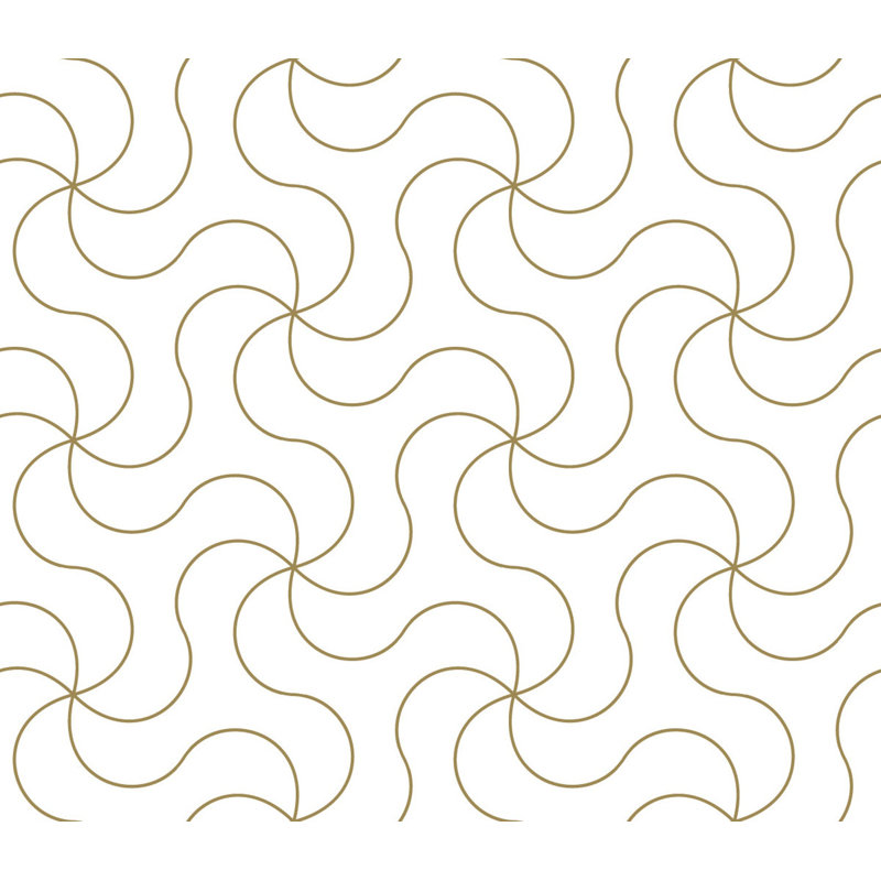Golden Abstract Lines Wallpaper, 300cm W x 200cm L