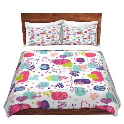 DiaNoche Duvet Cover Sets Microfiber by Metka Hiti - Hearts