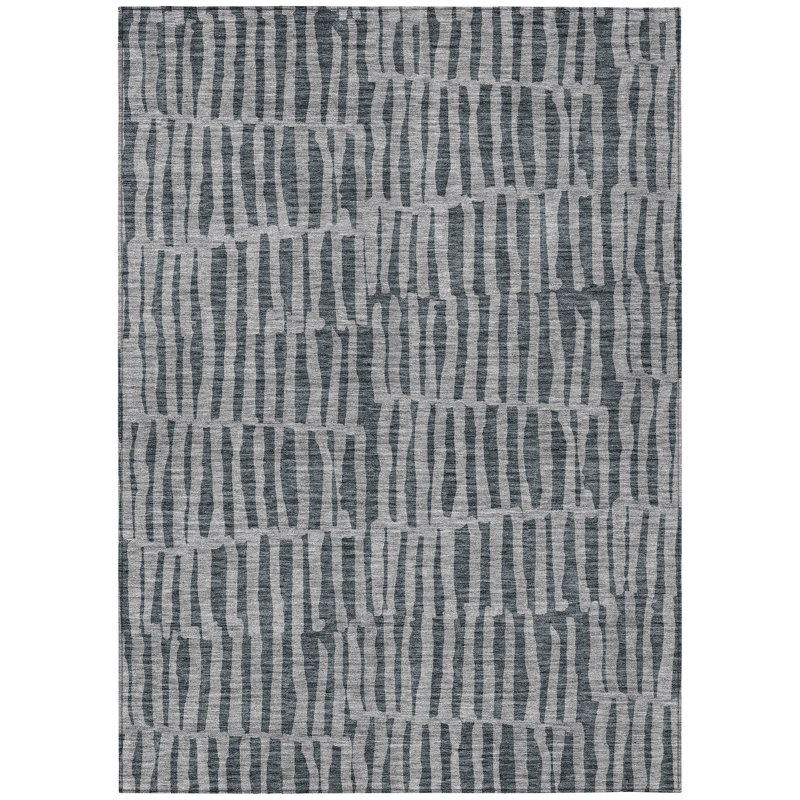 Borman Striped Indoor / Outdoor Rug, Rectangle 9' x 12'