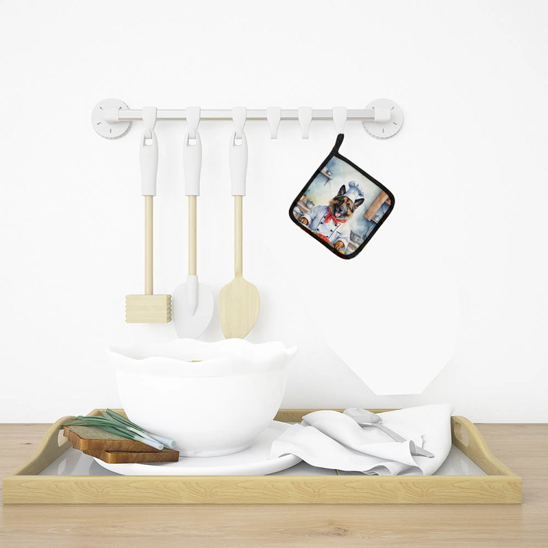Porte-casseroles et coussins chauffants multicouches matelassés avec technologie réfléchissante résistante à la chaleur, impression d'art coloré, cadeau idéal pour hôtesse et pendaison de crémaillère