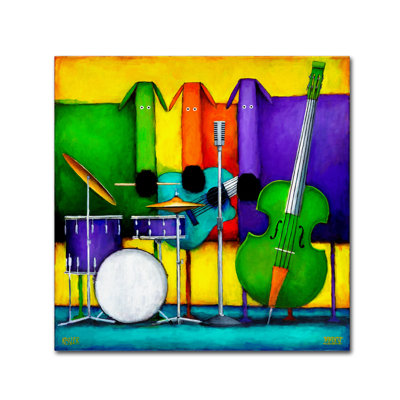 Izampo 'Jam Dogs' Print on Wrapped Canvas