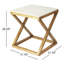 Braylon Marble & Wood End Table-585871976