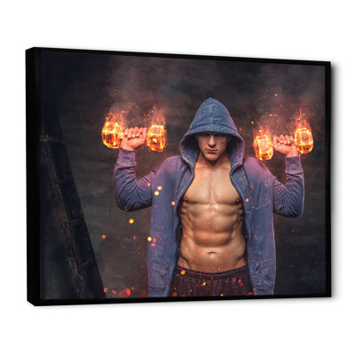 Glenwood " Builder Holds Burning Dumbbells "