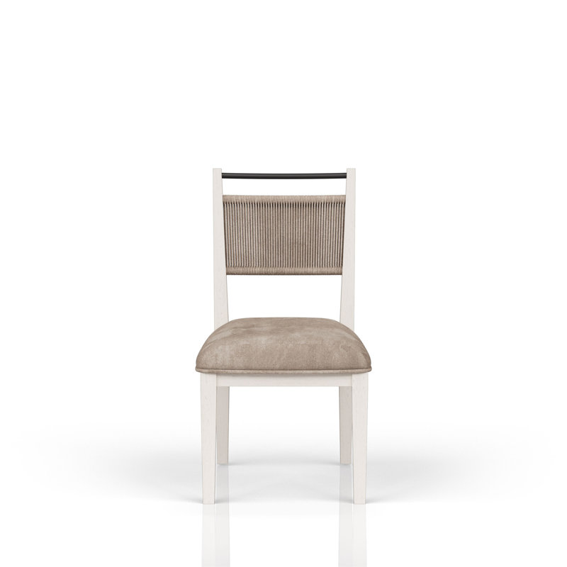 Chaise à dossier en corde - chaises vanille / caramel seulement, tables non incluses, Beige