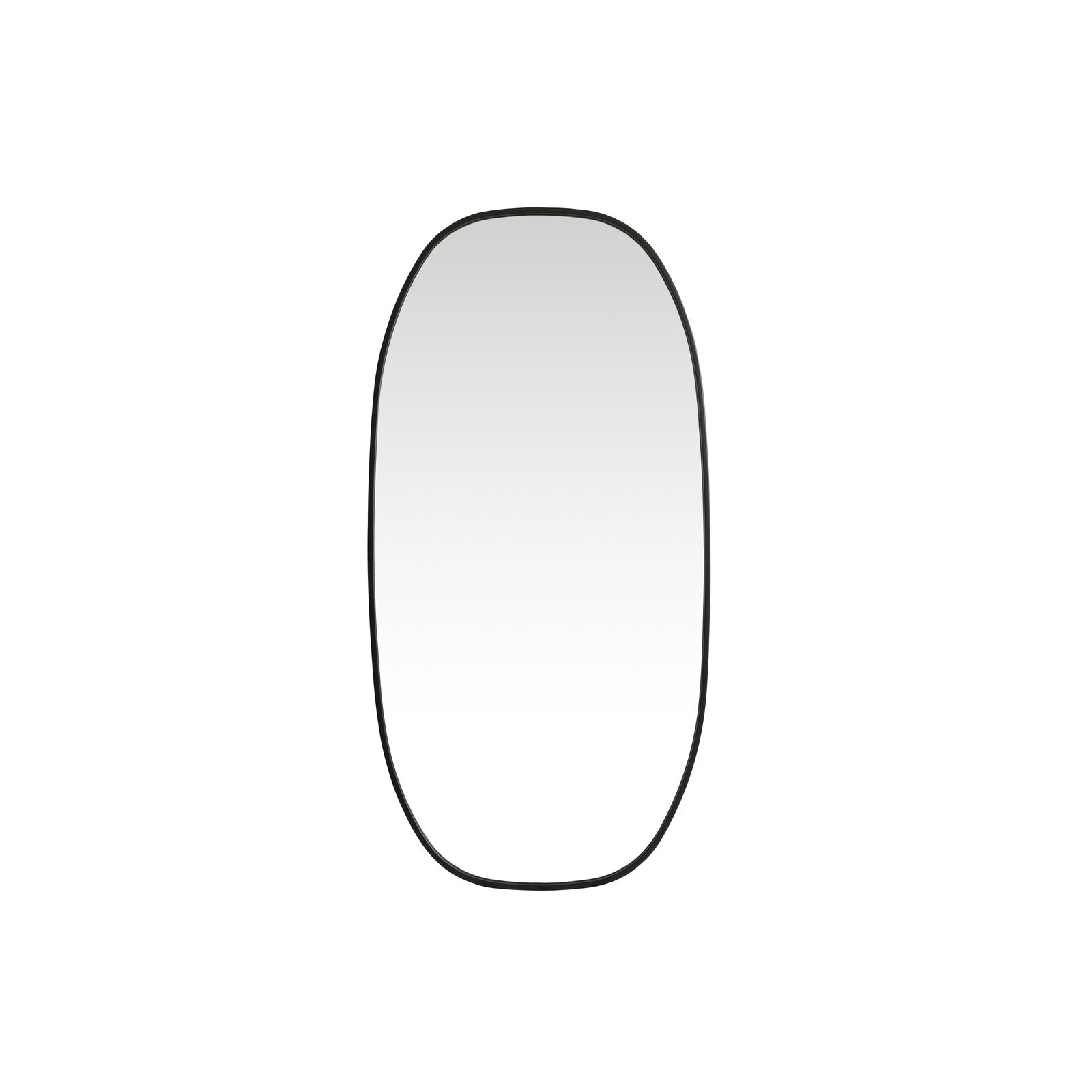 Bertin Metal Oval Wall Mirror, Black, 48"  x 24" 