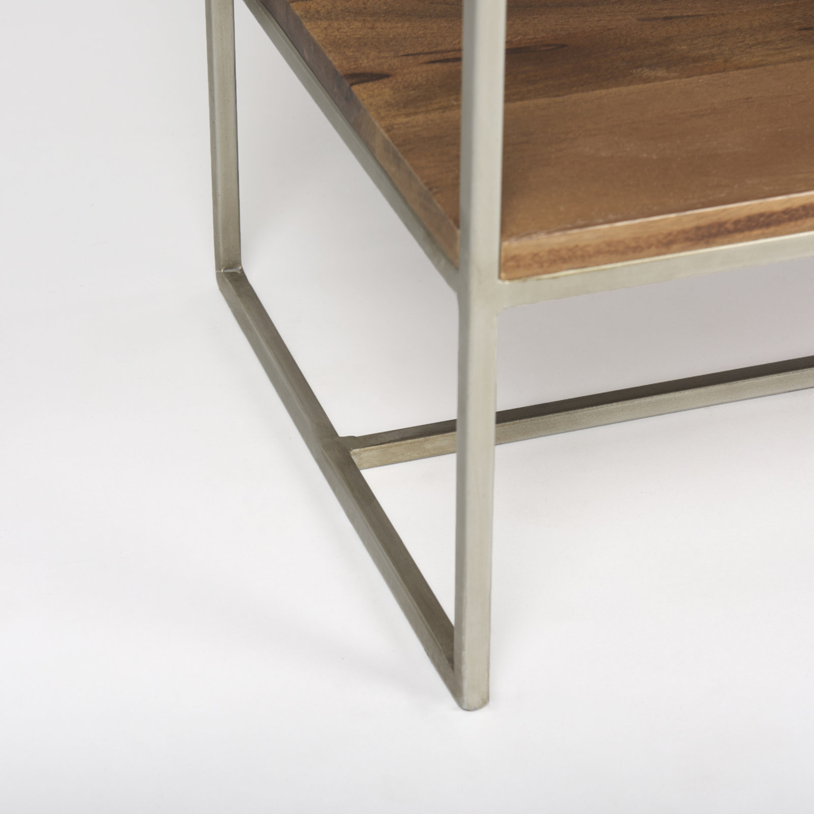 Narrow Bookcase, Brown/Silver