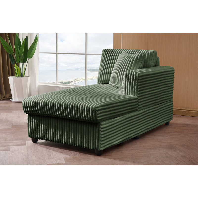 Canapé modulaire 4 places en velours côtelé en U très grand avec 4 chaises modulaires, Velours côtelé vert