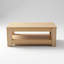 Table basse contemporaine à double couche avec tablette de rangement Contemporary