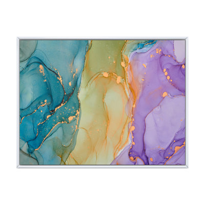 " Blue And Purple Liquid Art "