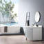 Robinet de lavabo de salle de bain à double poignée avec bonde escamotable - avec tuyau d'alimentation en eau, robinet de lavabo - robinet mélangeur - nickel brossé-72387026
