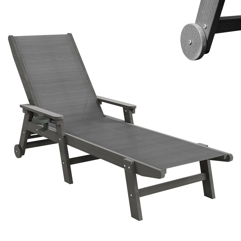 Méridiennes de patio réglables, chaise de piscine mobile moderne Hdpe