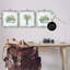 "Watercolor Floral Bathroom" par Nan - impression sur toile tendue 3 pièces