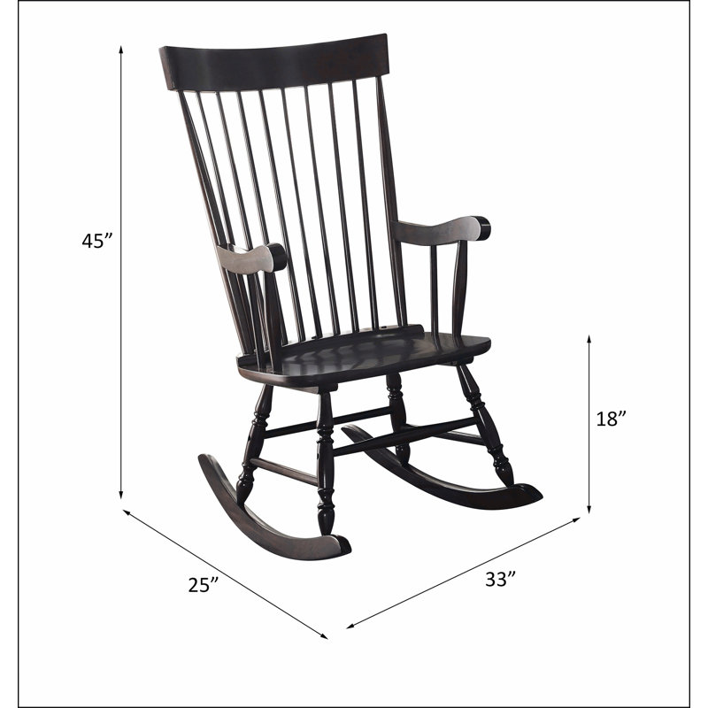 Chaise berçante grise avec accoudoirs évasés