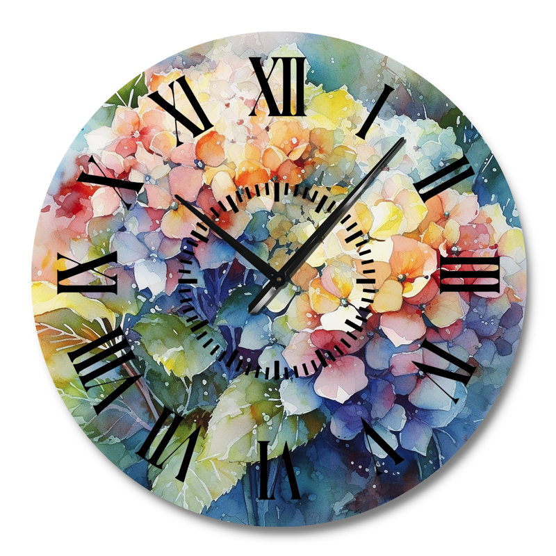 Horloge murale bleue et bleue, Grand