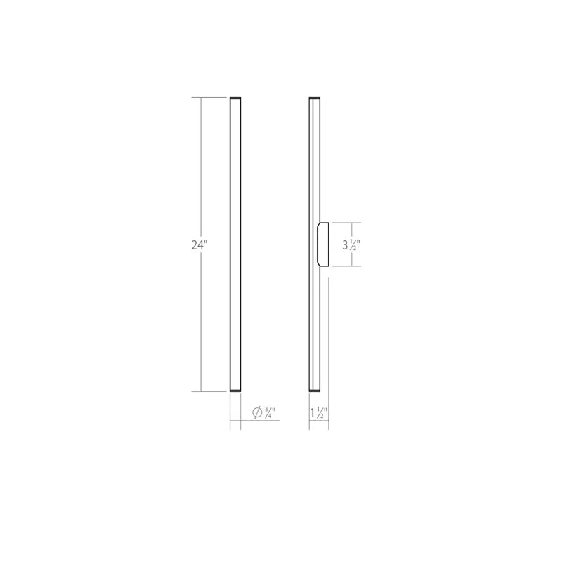 Dimmable Chrome Cylinder LED Vanity Light Bar