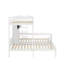 Lit superposé avec bureau intégré et tablettes de rangement, 3 lits superposés en bois avec lampe de lecture et garde-corps-1097979337