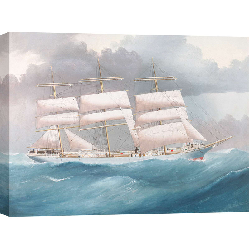 The Ship Brynymor At Sea by Anonymous Painter - Wrapped Canvas Print, 90cm H x 120cm W x 4cm D