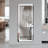 Full-Length Vertical Mirror With LED, Dimmable And Adjustable Floor Standing Bracket, Aluminum Alloy Frame