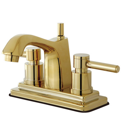 Kingston Brass Concord Two-Handle 3-Hole Deck Mount 4" Centerset Bathroom Faucet with Pop-Up