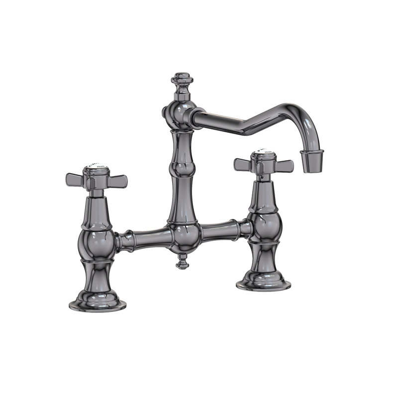 Fairfield Kitchen Bridge Faucet, Midnight Chrome