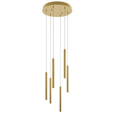Luminaire suspendu grappe à 6 lumières DEL
