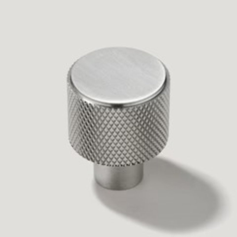REVILL Knurled Button Knob, Polished Chrome