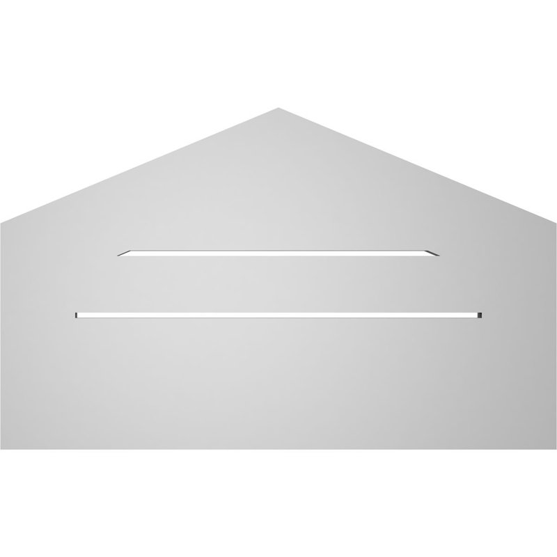 Peaked Top Surface Mount Signature Urethane Functional Gable Vent 5/12 Pitch, Primed Tan, 16" H x 26" W x 1" D