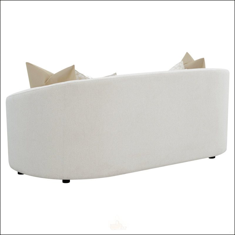 Canapé à accoudoirs inclinés avec coussins